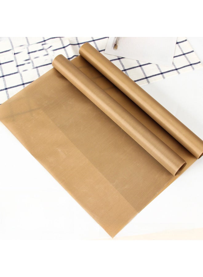High Temperature Cloth Oil Cloth Baking High Temperature Resistant Oil Cloth Oven Non-stick Cloth Baking Oil Cloth Baking Pan Cloth Baking Mat Teflon-Specifications:40*30 Thickened Brown 17g - Image 2