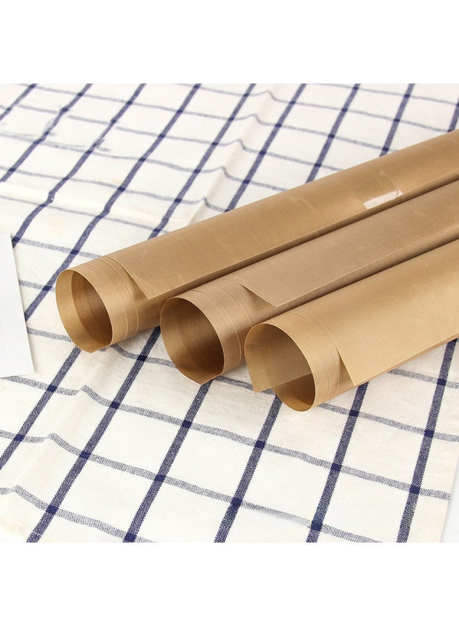 High Temperature Cloth Oil Cloth Baking High Temperature Resistant Oil Cloth Oven Non-stick Cloth Baking Oil Cloth Baking Pan Cloth Baking Mat Teflon-Specifications:40*30 Thickened Brown 17g - Image 3