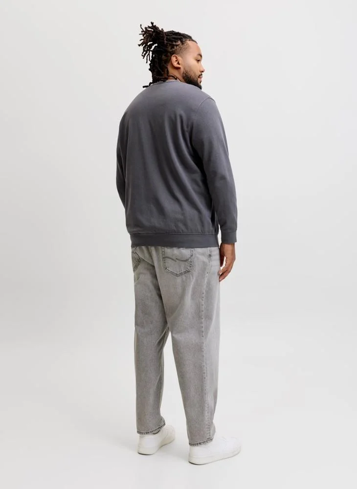 جاك اند جونز Graphic Regular Fit Plus size Sweatshirt
