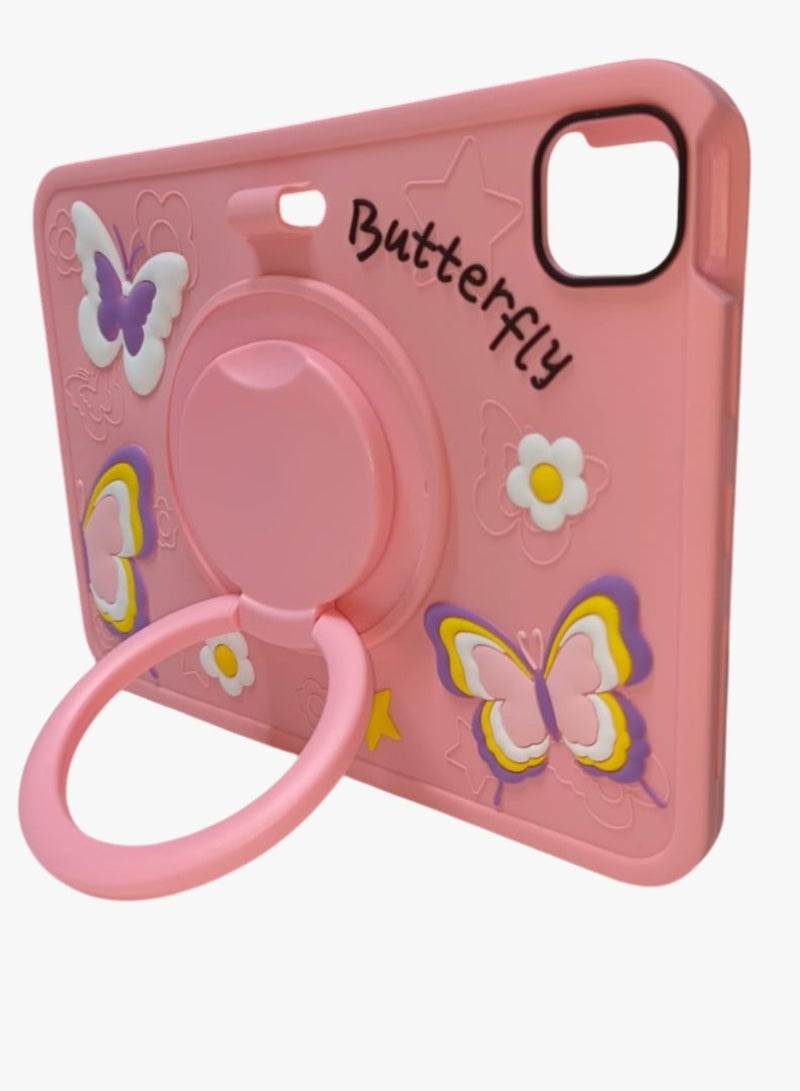 BUTTERFLY حماية إضافية لجهاز iPad (A16) الجيل الحادي عشر 11 بوصة 2025/الجيل العاشر 10.9 بوصة 2022 حافظة مع حامل قلم، حافظة هجينة لجهاز iPad 11 10 - Image 4
