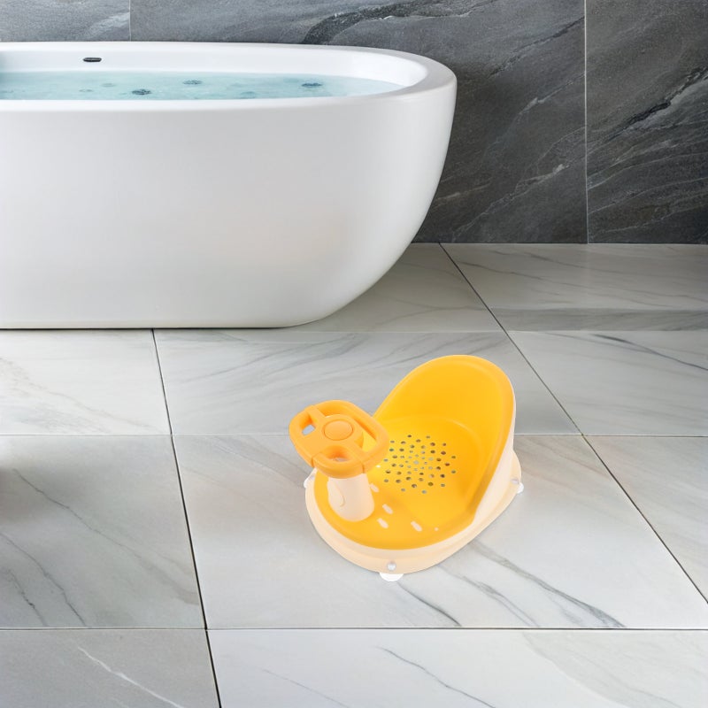 🚽 كرسي استحمام بتصميم غير قابل للانزلاق دعم استحمام من البولي بروبيلين والتيرموبلاستيك مع تصريف - Image 4