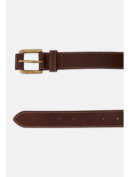 Timberland Kids Boy Vintage Leather Adjustable Buckle Belt, Brown  - Image 2