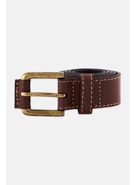 Timberland Kids Boy Vintage Leather Adjustable Buckle Belt, Brown  - Image 1