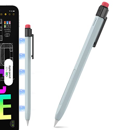 TRONWIN Apple Pencil Pro Case for Apple Pencil 2nd Generation Sleeve Silicone Cover Perfect Grip Skin Classic Design with Sturdy Clip Compatible with Apple Pencil 2 for ipad pro (Sky Blue) - Image 1