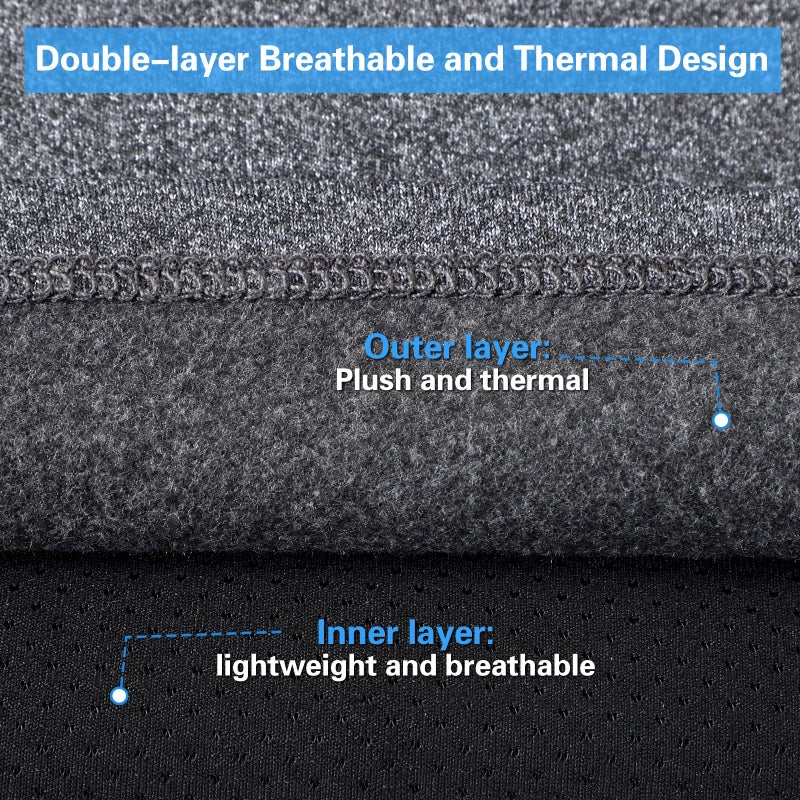 Cuffbow 2 Pack Winter Neck Gaiter Warmer for Men Women Dual-layer Breathable Thermal Neck Warmer Cover Windproof Face Cover Fleece Face Mask Scarf for Cold Weather Sport Outdoorwork Motorcycle Cycling - Image 2