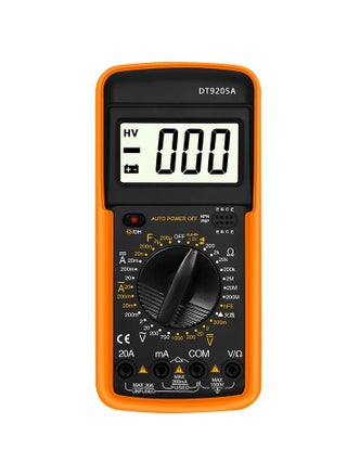 جهاز قياس رقمي متعدد الوظائف DT9205A بشاشة LCD كبيرة – لقياس الفولت، التيار، المقاومة، والاختبارات الإلكترونية بدقة عالية - pzsku/Z0E1CB79DC38892DEF68CZ/45/1747231801/96a1db37-8eac-49f3-9f73-c4db52fe3ad8
