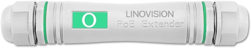 LINOVISION موسع PoE خارجي جيجابت من ، مكرر إيثرنت PoE مقاوم للماء، يوسع مسافة PoE وإيثرنت إضافية بمقدار 100 متر لكاميرات IP وهواتف VoIP ونقاط الوصول اللاسلكية - Image 1