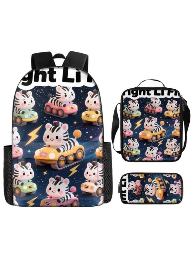 واضح من النار مجموعة من ثلاث قطع من حقائب الرسوم المتحركة، تتعامل بسهولة مع المناسبات المختلفة (الطلاب والأطفال ونزهات الأصدقاء وتسلق الجبال والدراسة وما إلى ذلك) | حقيبة ظهر + حقيبة محمولة باليد + حقيبة قرطاسية | هدايا الموسم المدرسي / العطلات - 23 - Image 2