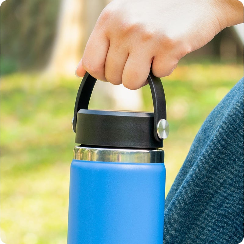 Prurex Lid for Hydro Flask12 16 18 20 32 40 64oz Wide Mouth Bottle, Replacement lid for Thermoflask,Iron Flask,Takeya and More 2.28"Wide Mouth Bottles (1 Packï¼‰ - Image 2