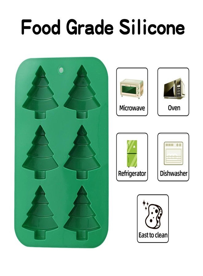 EDUEE Christmas Cake Mold 2pcs Christmas tree Silicone Molds for Soap Ice Cube Bath Bomb Candle Baking - Image 5