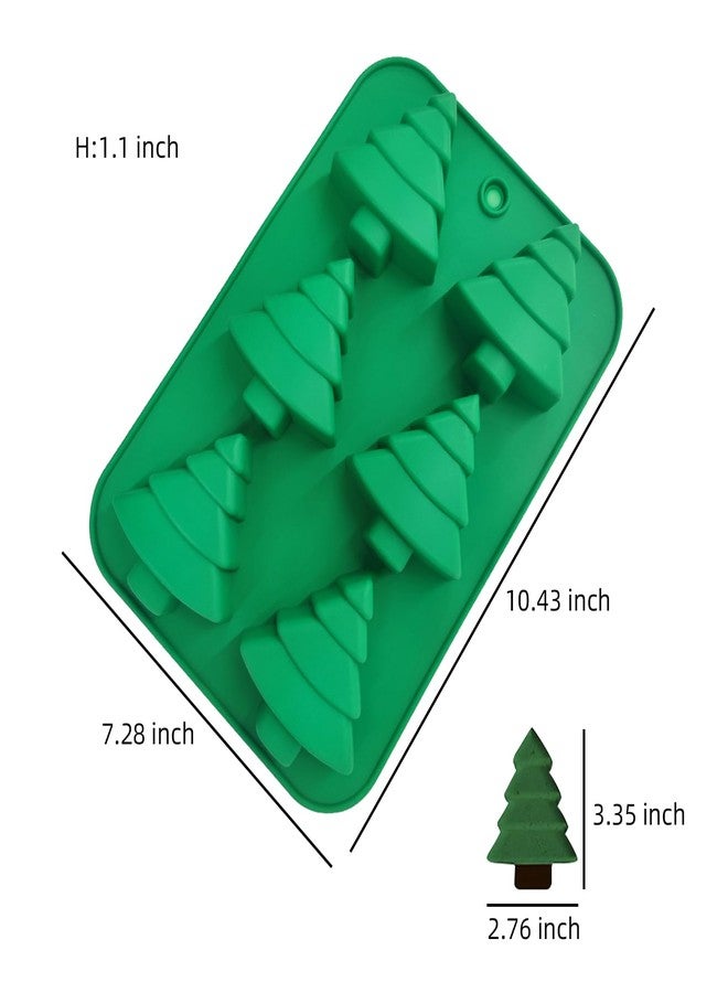 EDUEE Christmas Cake Mold 2pcs Christmas tree Silicone Molds for Soap Ice Cube Bath Bomb Candle Baking - Image 2
