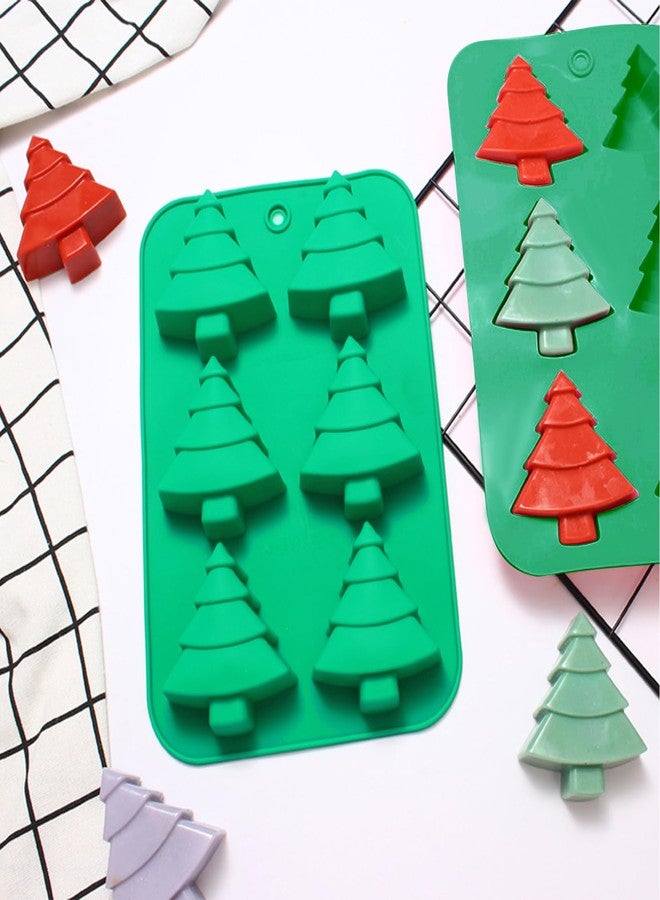 EDUEE Christmas Cake Mold 2pcs Christmas tree Silicone Molds for Soap Ice Cube Bath Bomb Candle Baking - Image 4