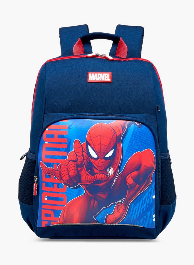 MARVEL Spider-Man Print School Backpack with Adjustable Shoulder Straps and Zip Closure - 13x31x41 cm - Image 1