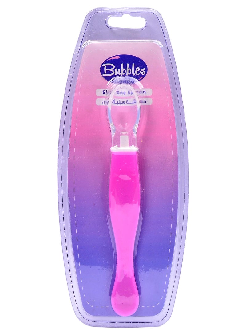 Bubbles Silicone Spoon for Kids-Rose - Image 1