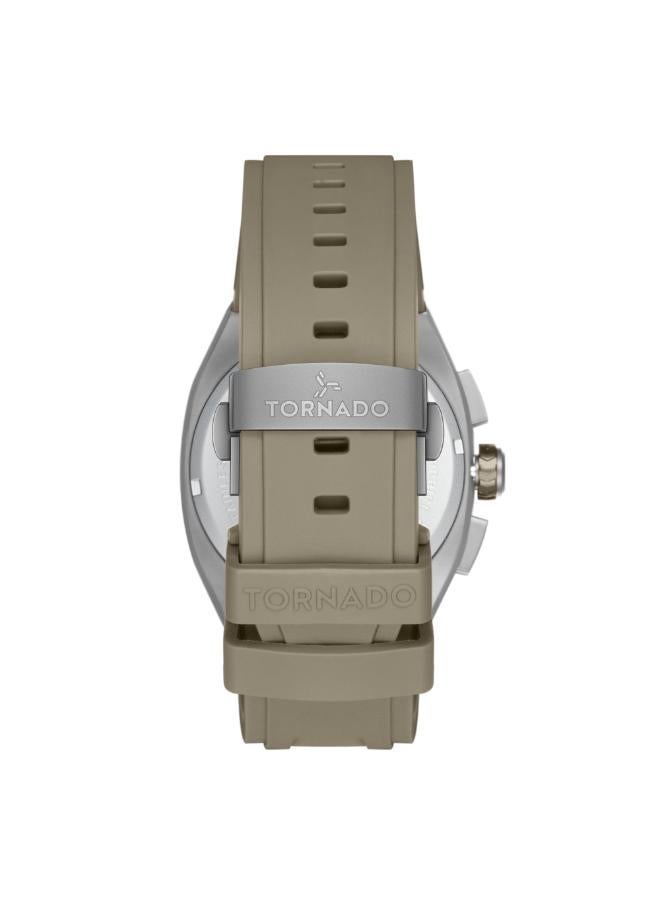 TORNADO Men's Rubber Strap Chronograph Watch T26102-XREL - 42mm mm - Image 4