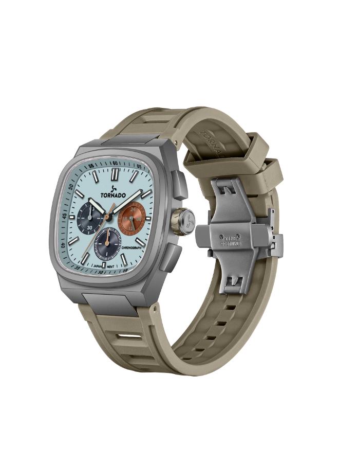 TORNADO Men's Rubber Strap Chronograph Watch T26102-XREL - 42mm mm - Image 2