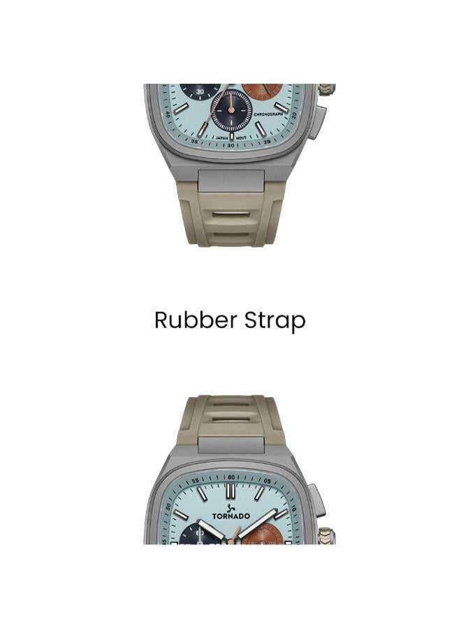 TORNADO Men's Rubber Strap Chronograph Watch T26102-XREL - 42mm mm - Image 5