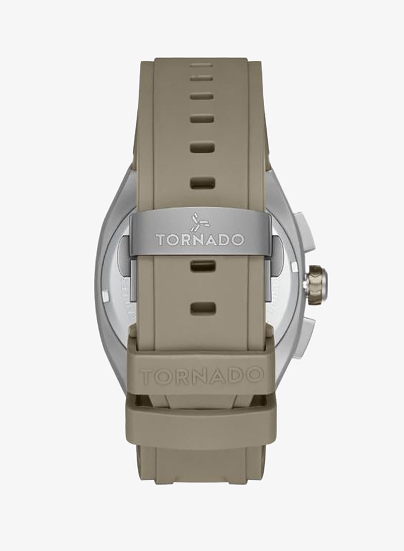 TORNADO Men's Rubber Strap Chronograph Watch T26102-XREL - 42mm mm - Image 4
