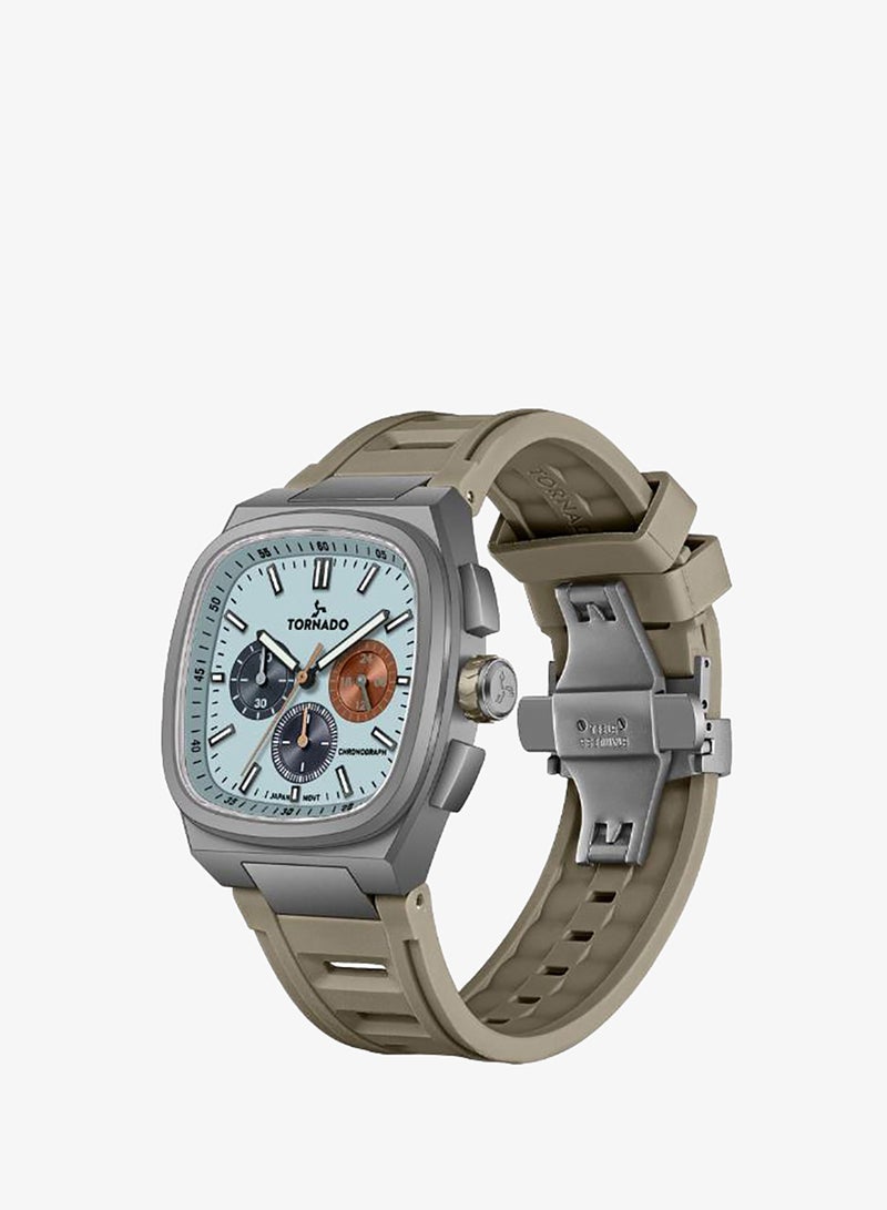 TORNADO Men's Rubber Strap Chronograph Watch T26102-XREL - 42mm mm - Image 2
