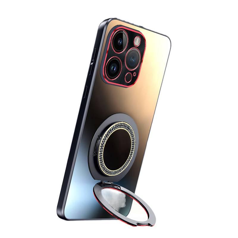 غطاء واقي بPC لـ iPhone 14 / 14 Plus / 14 Pro / 14 Pro Max مع حماية من السقوط ورفيع للغاية مع مقاوم للصدمات مع خاتم ألماس لامع مع لمسة نهائية غير لامعة AG باللون أبيض باللون الأبيض - Image 5