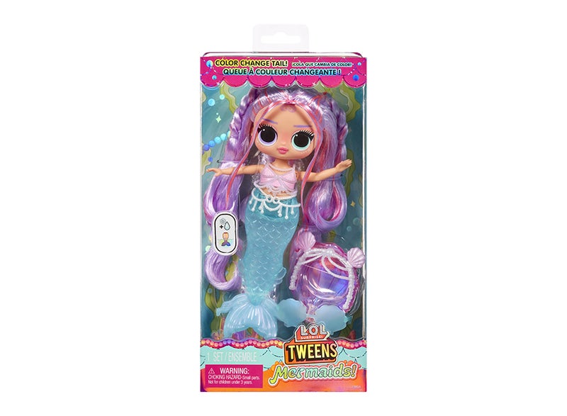 L.O.L. SURPRISE! Tweens Mermaid Doll Lana Marine with Color Change Tail & Fin, Accessories, Movable Waist, Tiara, Fashion Outfit, Display Pose, Bath Play, Collectable Mermaid Toy for Kids - Image 1
