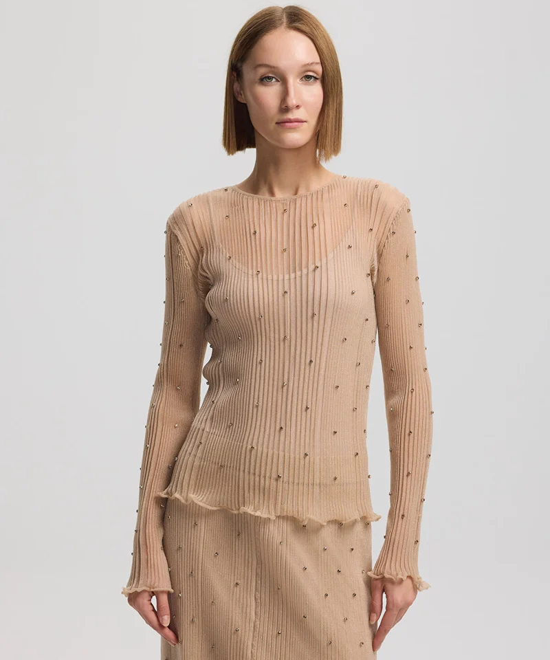 ابيكول Embroidered Knit Sweater