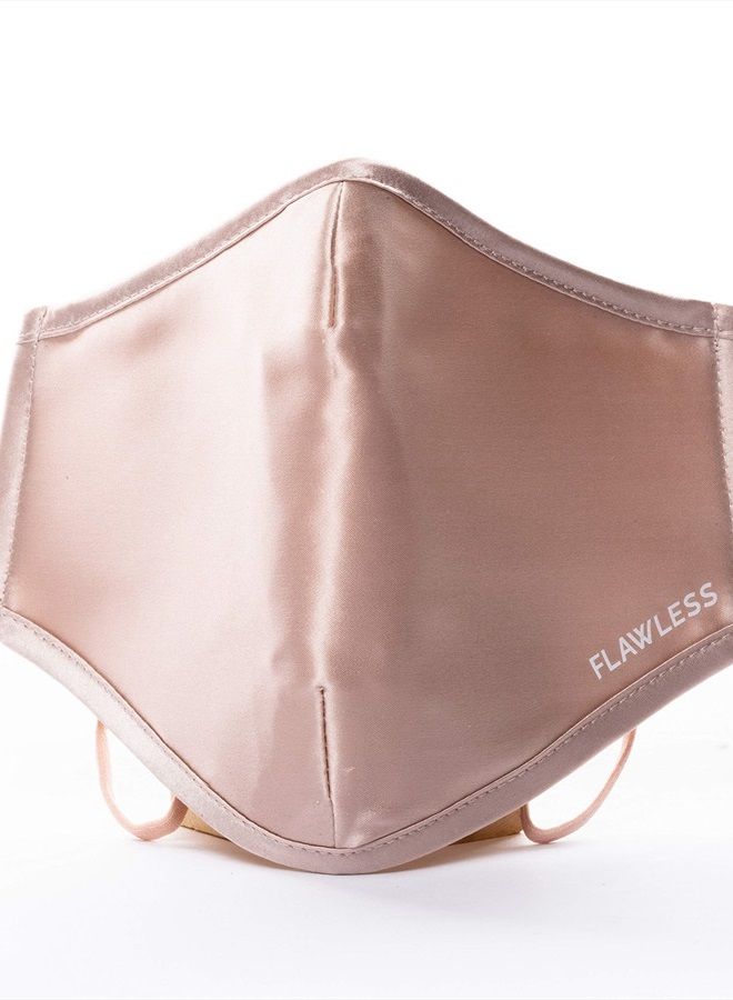 finishing touch قناع وجه حريري خالي من العيوب قابل للغسل ناعم ولطيف على البشرة، وردي، 1 قطعة - Image 1