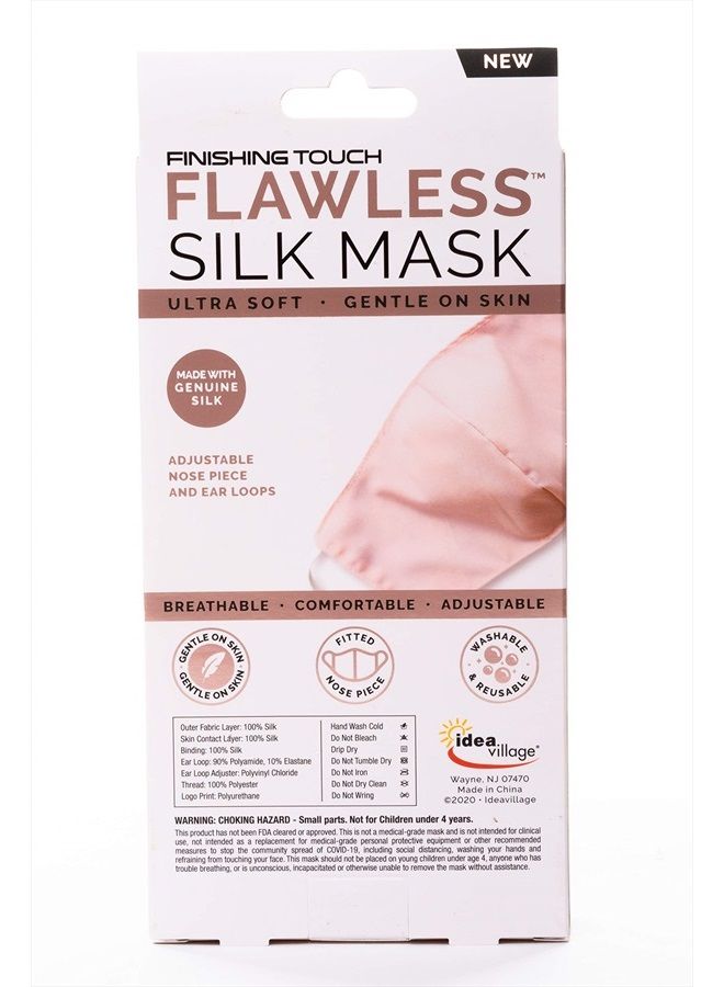 finishing touch قناع وجه حريري خالي من العيوب قابل للغسل ناعم ولطيف على البشرة، وردي، 1 قطعة - Image 3