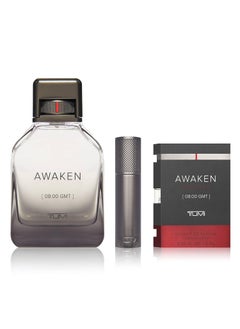 Tumi TUMI Awaken 0800 GMT  Liquid Perfume Fragrance for Men  Refreshing  Stimulating Cologne with Woody Notes  Bundle Collection 