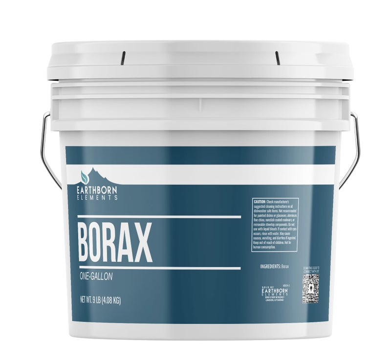 Earthborn Elements Borax Powder (1 Gallon), Multipurpose Cleaner & Detergent Booster, Resealable Bucket (144 Ounce) - Image 1