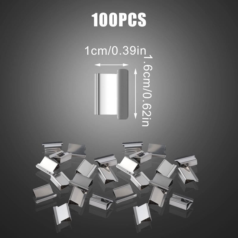 KINBOM 100Pcs Binder Clips Small, Stainless Reusable Steel Refill Clips Paper Clam Clip Work with Clam Clip Dispensers for Fixing Loose Leaf Paper Desk Office Home School (Silver) - Image 2