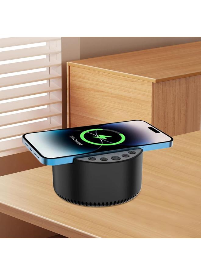 Charging Featured Wireless Speaker - 15W Smart Phone Wireless Charging Pad | Sound Machine for Sleep, Study Room Beach Party Relaxing White Noise for Business Travel Camp - Image 3