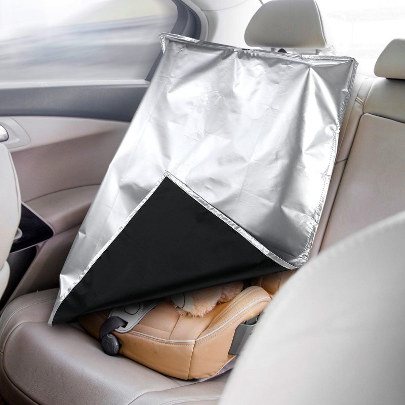 Datanly 2 Pcs Baby Car Seat Sun Shade Cover Infant Car Seats Heat Protector with 2 Car Window Sun Shades UV Protection Toddler Car Seat Cover Keep Toddler Baby Seat at a Cool Temperature for Travel - Image 4