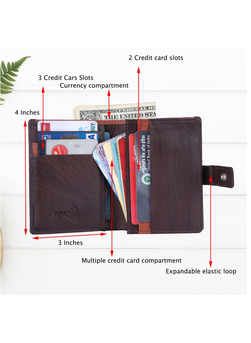 LAVERI LEATHER Laveri Genuine Leather Designer Card Holder Wallet With RFID Protection 4508M EL LP  - Image 2