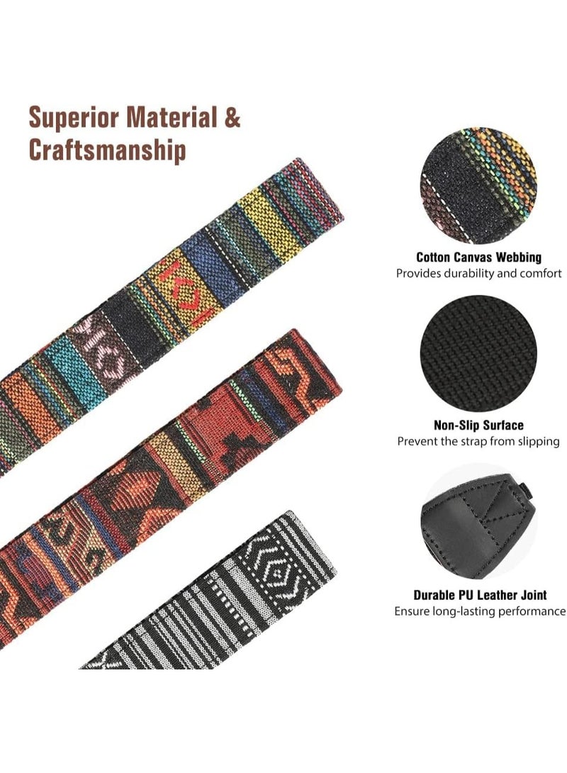 سيوسي Camera Neck Strap, Adjustable Camera Shoulder Strap, Comfortable Padded DSLR Sling for Photographers, Suite for Canon, Nikon, Sony DSLR and Mirrorless Cameras, Colourful Stripes Design - Image 4