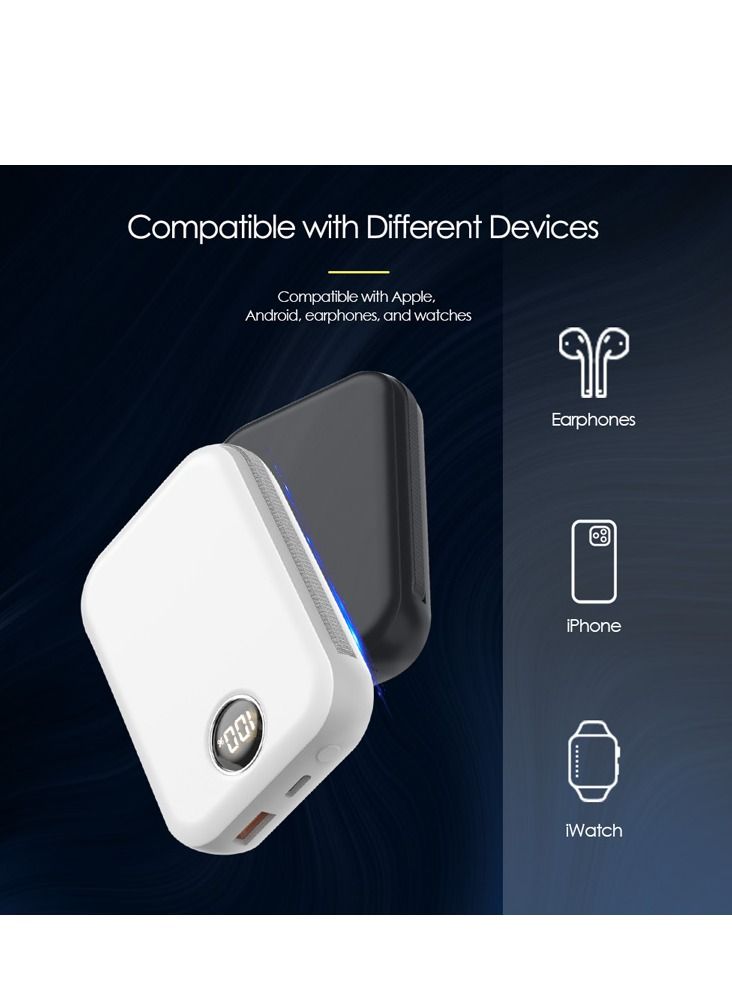 GULFLINK Fast Magnetic Portable Power Bank with Lightning Cable 10000mah White - Image 2