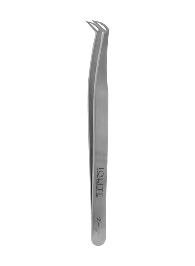 IOLITE Lash Tweezer Professional Stainless Steel Curved Precision Tweezers for Eyelash Extensions, Volume Lashes, Electronics, Laboratory Work, Jewelry-Making,Crafting,Soldering, 2D-3D False Lashes, Nail Art - Image 1