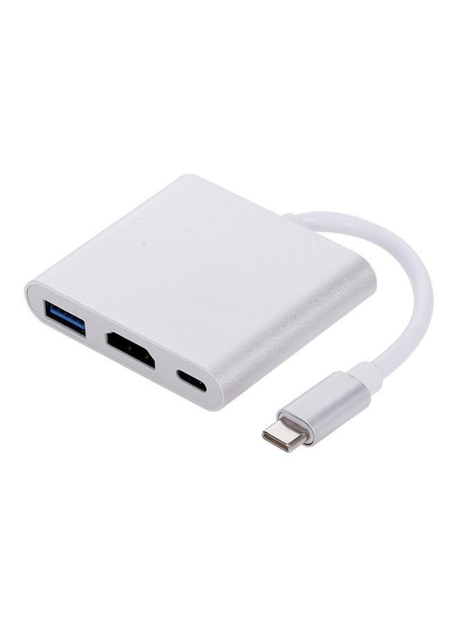 NIBEMINENT 3-In-1 Type-C Hub White  - Image 1