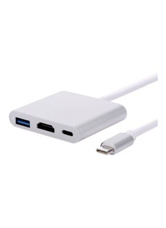 نيبمينينت موزّع 3 في 1 بمنفذ Type-C أبيض  - Image 2