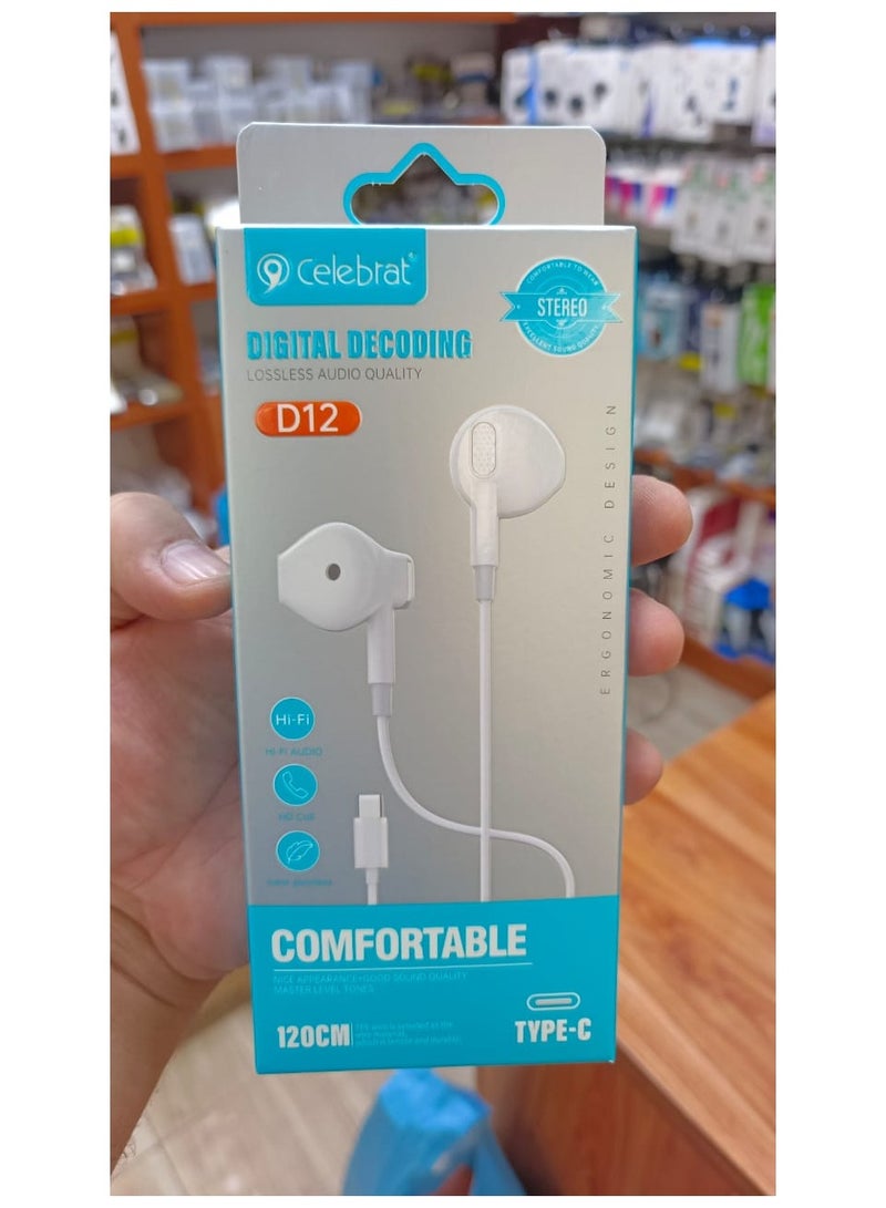 سليبرات سماعة أذن سلكية بجودة صوت HIFI من Celebrat D12 - Image 1