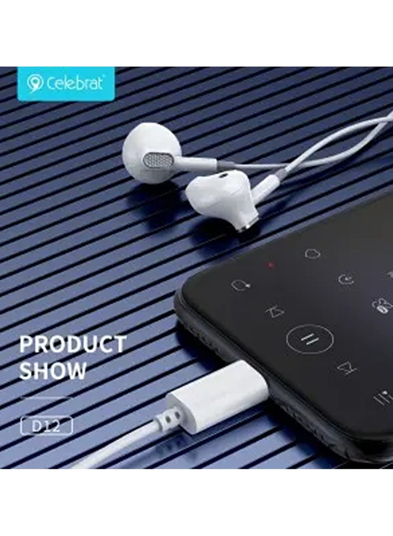 سليبرات سماعة أذن سلكية بجودة صوت HIFI من Celebrat D12 - Image 3