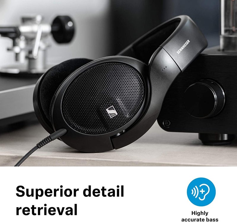 Sennheiser سماعات سمعية من سينهايزر للمستهلك HD 560 S فوق الأذن - استجابة ترددية محايدة، تقنية E.A.R. لحقول صوت واسعة، أكواب أذن مفتوحة، كابل قابل للفصل، (أسود) (HD 560S) - Image 5