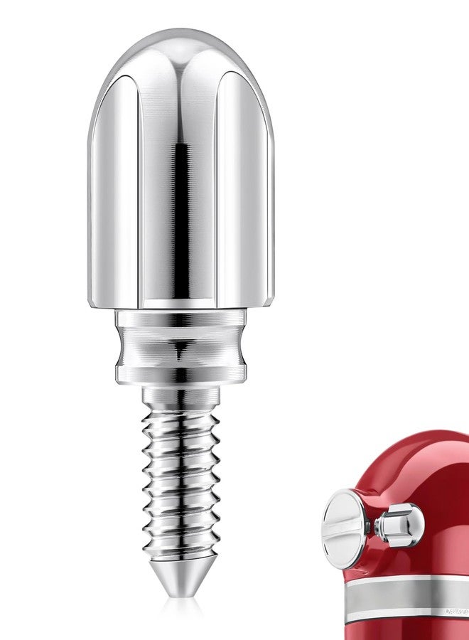 ANONEMOTO Attachment Knob Thumb Screw for KitchenAid Mixers, Upgraded 6061 Aluminum Long Screw Head Knob Replacement Parts, Replaces 9709194, 4162142, 240374 etc, Chrome - Image 1
