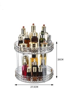 MIXDE 2 Layers Turntable Organizer 360 Degree Rotating,Adjustable Kitchen Cabinet Storage,Large Capacity Cosmetic Storage Unit  - Image 2