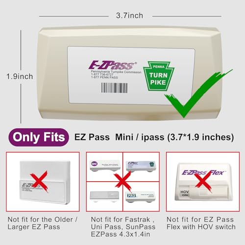 Zeyitian Ez Pass Holder Clear 1 Pack - Super Strong Suction Cups for Windshield, Toll Pass Transponder Holder for EZ Pass/iPass - Image 2