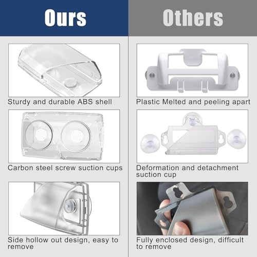 Zeyitian Ez Pass Holder Clear 1 Pack - Super Strong Suction Cups for Windshield, Toll Pass Transponder Holder for EZ Pass/iPass - Image 5