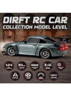 Harvestoy Harvestoy 1:24 Scale RC Drift Car - 2.4Ghz 4WD with Lights, Tires and Obstacle Tool for kids on Birthdays,gifts for kids, toy car for kids  - Image 5