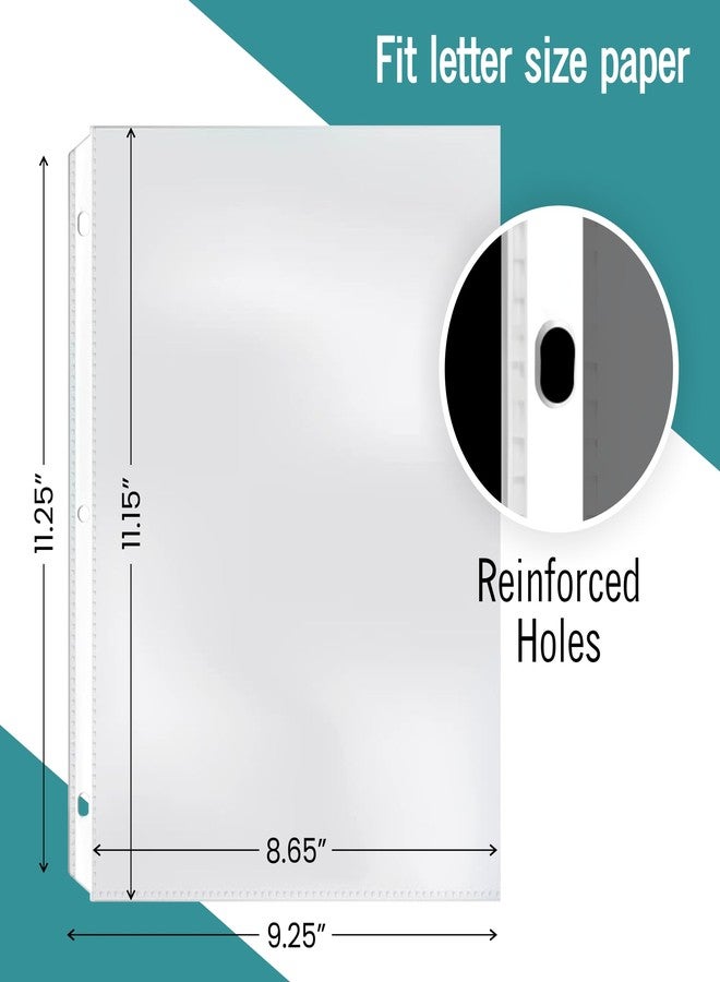 EXTRIC Heavy Duty Sheet Protectors for 3 Ring Binder, 50 Count Clear Page Protectors, Top Loading Plastic Sleeves 8.5 x 11 inch - Image 2