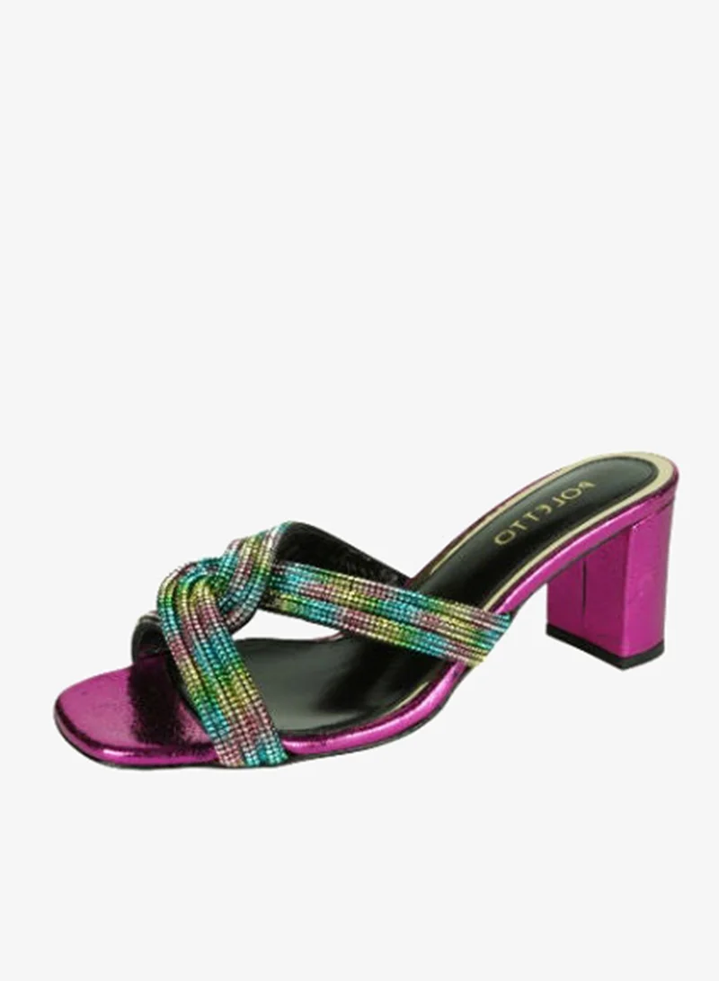 Poletto Pink Poletto Ladies High Block 4183177 V1 C1478 Pink for Women | Best Price UAE