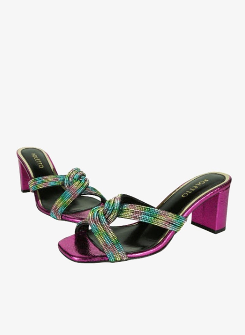 Poletto Ladies High Block 4183177 V1 C1478 Pink - Image 2